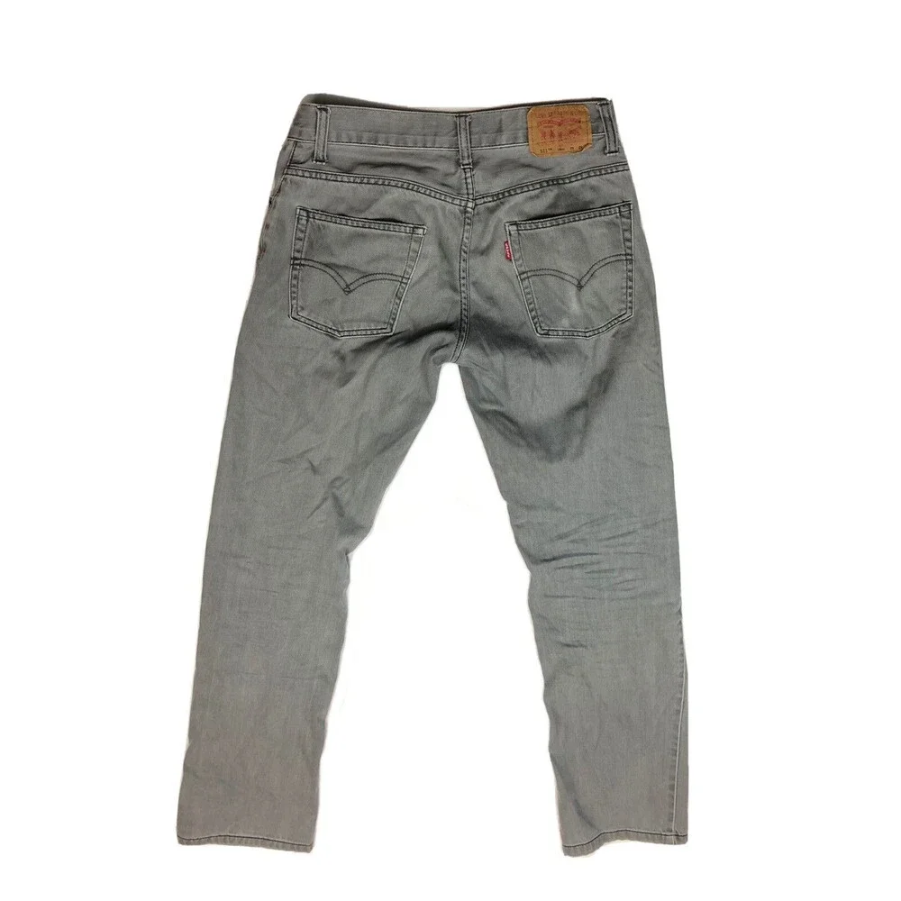 Levis 511 Slim Fit Boys Gray Wash Denim Jeans 100% Cotton 18 Reg 29 x 29 U8
